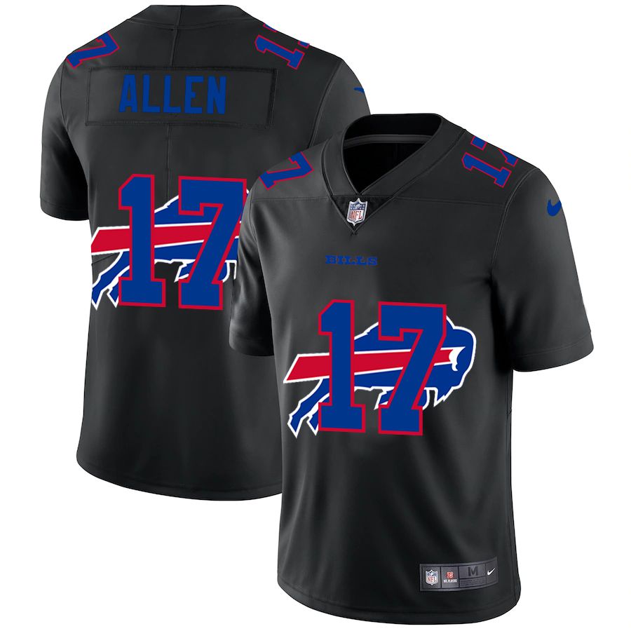 Men Buffalo Bills #17 Allen Black shadow Nike NFL Jersey
